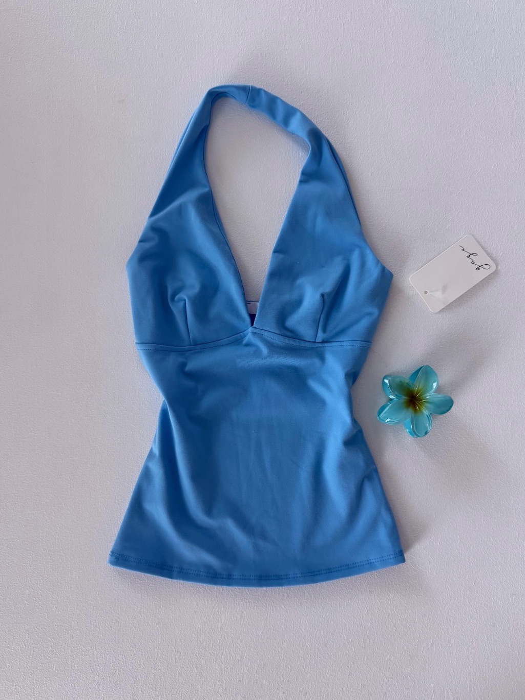 Blue Halter Top Blue